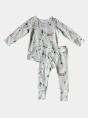 Baby Sprouts - Camp Print 2PC Lounge Set